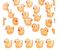 M METERXITY 30-Pack Luminous Mini Resin Ducks, Glow in the Dark Tiny Duck for Terrarium/Micro Landscaping/Dollhouse, Decorative Miniature Animal Figurine to Place [Orange]