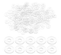 M METERXITY 300-Pack M3 PVC Flat Washers, 3mm ID 8mm OD 0.5mm Thick Plastic Clear Shower Door Handle Washers Spacer for Automotive/Towel Bars Replacement, Sealing Spacer Gasket Ring