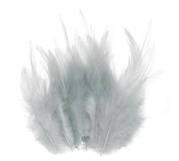 M METERXITY 300-Pack Saddle Hackle Rooster Feather, 3-6 Inch / 8-15cm Bulk Natural Fluffy Feathers for Crafting/Wedding/Dream Catcher/DIY Crafts Decorations [Grey]
