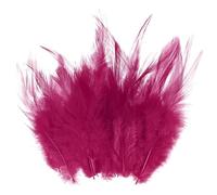 M METERXITY 300-Pack Saddle Hackle Rooster Feather, 3-6 Inch / 8-15cm Bulk Natural Fluffy Feathers for Crafting/Wedding/Dream Catcher/DIY Crafts Decorations [Wine Red]