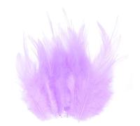 M METERXITY 300-Pack Saddle Hackle Rooster Feather, 3-6 Inch / 8-15cm Bulk Natural Fluffy Feathers for Crafting/Wedding/Dream Catcher/DIY Crafts Decorations [Light Purple]