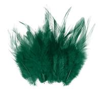 M METERXITY 300-Pack Saddle Hackle Rooster Feather, 3-6 Inch / 8-15cm Bulk Natural Fluffy Feathers for Crafting/Wedding/Dream Catcher/DIY Crafts Decorations [Dark Green]