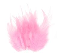 M METERXITY 300-Pack Saddle Hackle Rooster Feather, 3-6 Inch / 8-15cm Bulk Natural Fluffy Feathers for Crafting/Wedding/Dream Catcher/DIY Crafts Decorations [Pink]