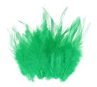 M METERXITY 300-Pack Saddle Hackle Rooster Feather, 3-6 Inch / 8-15cm Bulk Natural Fluffy Feathers for Crafting/Wedding/Dream Catcher/DIY Crafts Decorations [Grass Green]