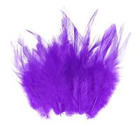 M METERXITY 300-Pack Saddle Hackle Rooster Feather, 3-6 Inch / 8-15cm Bulk Natural Fluffy Feathers for Crafting/Wedding/Dream Catcher/DIY Crafts Decorations [Dark Purple]