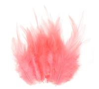 M METERXITY 300-Pack Saddle Hackle Rooster Feather, 3-6 Inch / 8-15cm Bulk Natural Fluffy Feathers for Crafting/Wedding/Dream Catcher/DIY Crafts Decorations [Sunset Red]