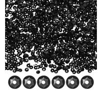 M METERXITY 3000-Pack Loose Sequins Bulk, 20g 4mm Round Cup Sequins for Wedding/Sewing/DIY Craft/Garments Accessories, PVC Spangles with Holes [Solid Black]