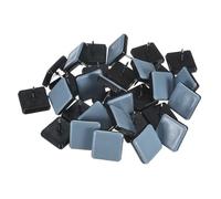 M METERXITY 32-Pack Nail on Furniture Sliders, 1 x 1" (25mm) PTFE Chair Sliders Glides Square Pads for Chair/Table, Furniture Movers Leg Floor Protectors [Grey]