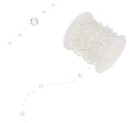 M METERXITY 33 Yards Pearl Beaded Chain Trim 3-8mm Pearl Beads Beaded Garland Artificial Pearls String Beads Chain for DIY Crafts/Bouquet/Christmas/Wedding/Party [Corlorful]