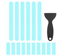 M METERXITY 36 PCS Anti Slip Shower Stickers Blue Bathtub Non-Slip Stickers Safety Bathtub Strips Adhesive Decals with Scraper for Shower/BathTub/Stairs Steps/Floor/Ladders