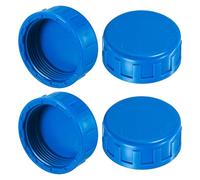 M METERXITY 4-Pack 1-1/2 Inch PVC Pipe End Cap Plug Adapter, Female Thread Water End Cap Connector for Outside Lawn/Yard/Watering Irrigation Systems, Inner Teeth End Pipe Plugs [Blue]