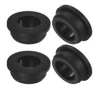 M METERXITY 4-Pack 1-3/16 Inch Drill Hole, 13/16 Inch ID Silicone Rubber Grommets for Wiring, Wire Cable, Hole Plugs, Automotive, Firewall, Desk, Water Pipe, Hydroponic [Black]
