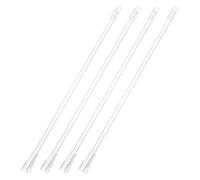 M METERXITY 4-Pack 12 Inch Clear Vertical Blinds Wand Replacement with Hook, White Blind Stick Wand Clear Blind Rod for Window Opener Accessory/Windows Curtain/Window Pull Supplies