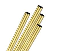 M METERXITY 4-Pack 200mm Brass Round Tube, 11mm OD 0.5mm Wall Thickness H62 Brass Seamless Tubing for Construction/Machining/DIY Crafting, Metal Straight Pipe [0.43x0.02x7.9IN]