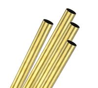 M METERXITY 4-Pack 200mm Brass Round Tube, 12mm OD 0.5mm Wall Thickness H62 Brass Seamless Tubing for Construction/Machining/DIY Crafting, Metal Straight Pipe [0.47x0.02x7.9IN]