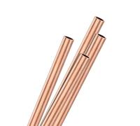 M METERXITY 4-Pack 250mm Brass Round Tube, 4mm OD 0.5mm Wall Thickness H65 Brass Seamless Tubing for Construction/Machining/DIY Crafting, Metal Straight Pipe [0.16x0.02x9.8IN]