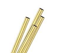M METERXITY 4-Pack 300mm Copper Round Tube, 5mm OD 0.2mm Wall Thickness Copper Seamless Tubing for Construction/Machining/DIY Crafting, Metal Straight Pipe [0.2x0.008x11.8IN]