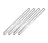 M METERXITY 4-Pack Adjustable Flat Mending Plate Support with Single Slot, 11.02x0.94 Inch Straight Repair Fixing Bracket Connector for Wood Furniture/ Timber PC Case Holder [Silver]