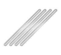 M METERXITY 4-Pack Adjustable Flat Mending Plate Support with Single Slot, 14.17x0.94 Inch Straight Repair Fixing Bracket Connector for Wood Furniture/ Timber PC Case Holder [Silver]