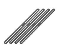 M METERXITY 4-Pack Adjustable Flat Mending Plate Support with Single Slot, 14.17x0.94 Inch Straight Repair Fixing Bracket Connector for Wood Furniture/ Timber PC Case Holder [Black]