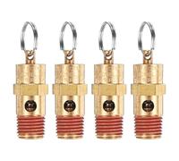 M METERXITY 4-Pack Air Compressor Pressure Release Safety Valve, 1/4" NPT Male 125 PSI Brass Threaded Automatic Air Vent Safety Control Valve