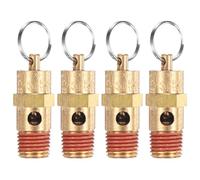 M METERXITY 4-Pack Air Compressor Pressure Release Safety Valve, 1/4" NPT Male 135 PSI Brass Threaded Automatic Air Vent Safety Control Valve