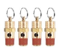 M METERXITY 4-Pack Air Compressor Pressure Release Safety Valve, 1/4" NPT Male 165 PSI Brass Threaded Automatic Air Vent Safety Control Valve