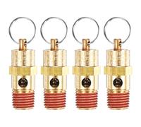 M METERXITY 4-Pack Air Compressor Pressure Release Safety Valve, 1/4" NPT Male 175 PSI Brass Threaded Automatic Air Vent Safety Control Valve