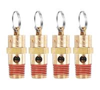 M METERXITY 4-Pack Air Compressor Pressure Release Safety Valve, 1/4" NPT Male 200 PSI Brass Threaded Automatic Air Vent Safety Control Valve