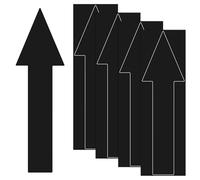 M METERXITY 4-Pack Arrow Sticker, 12 x 4 Inch/ 300 x 90 mm PVC Waterproof Self-Adhesive Directional Arrows Removable Directional Floor Decal Stickers for Wall Marking/Road Sign [Black]