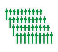 M METERXITY 4-Pack Arrow Sticker, 2 x 1 Inch/ 50 x 15 mm PVC Waterproof Self-Adhesive Directional Arrows Removable Directional Floor Decal Stickers for Wall Marking/Road Sign [Green]