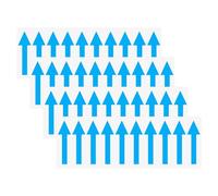 M METERXITY 4-Pack Arrow Sticker, 2 x 1 Inch/ 50 x 15 mm PVC Waterproof Self-Adhesive Directional Arrows Removable Directional Floor Decal Stickers for Wall Marking/Road Sign [Blue]