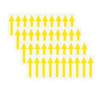 M METERXITY 4-Pack Arrow Sticker, 2 x 1 Inch/ 50 x 15 mm PVC Waterproof Self-Adhesive Directional Arrows Removable Directional Floor Decal Stickers for Wall Marking/Road Sign [Yellow]