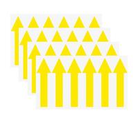 M METERXITY 4-Pack Arrow Sticker, 4 x 1 Inch/ 100 x 30 mm PVC Waterproof Self-Adhesive Directional Arrows Removable Directional Floor Decal Stickers for Wall Marking/Road Sign [Yellow]