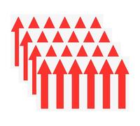 M METERXITY 4-Pack Arrow Sticker, 4 x 1 Inch/ 100 x 30 mm PVC Waterproof Self-Adhesive Directional Arrows Removable Directional Floor Decal Stickers for Wall Marking/Road Sign [Red]