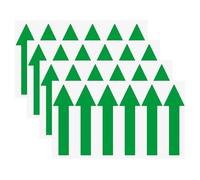 M METERXITY 4-Pack Arrow Sticker, 4 x 1 Inch/ 100 x 30 mm PVC Waterproof Self-Adhesive Directional Arrows Removable Directional Floor Decal Stickers for Wall Marking/Road Sign [Green]