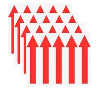 M METERXITY 4-Pack Arrow Sticker, 5 x 1 Inch/ 120 x 30 mm PVC Waterproof Self-Adhesive Directional Arrows Removable Directional Floor Decal Stickers for Wall Marking/Road Sign [Red]