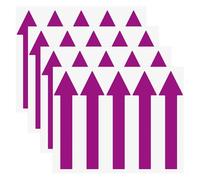 M METERXITY 4-Pack Arrow Sticker, 5 x 1 Inch/ 120 x 30 mm PVC Waterproof Self-Adhesive Directional Arrows Removable Directional Floor Decal Stickers for Wall Marking/Road Sign [Purple]
