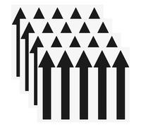M METERXITY 4-Pack Arrow Sticker, 5 x 1 Inch/ 120 x 30 mm PVC Waterproof Self-Adhesive Directional Arrows Removable Directional Floor Decal Stickers for Wall Marking/Road Sign [Black]