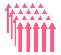 M METERXITY 4-Pack Arrow Sticker, 5 x 1 Inch/ 120 x 30 mm PVC Waterproof Self-Adhesive Directional Arrows Removable Directional Floor Decal Stickers for Wall Marking/Road Sign [Rose Red]