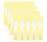 M METERXITY 4-Pack Arrow Sticker, 6 x 2 Inch/ 150 x 37 mm PVC Waterproof Self-Adhesive Directional Arrows Removable Directional Floor Decal Stickers for Wall Marking/Road Sign [Silver Gray]