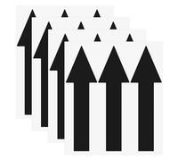 M METERXITY 4-Pack Arrow Sticker, 8 x 2 Inch/ 200 x 60 mm PVC Waterproof Self-Adhesive Directional Arrows Removable Directional Floor Decal Stickers for Wall Marking/Road Sign [Black]