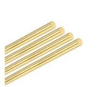 M METERXITY 4-Pack Brass Rod, 4mmx100mm H59 Solid Brass Round Rods for Knife Handle Pins Material Knife Making Supplies/Shaft Pins Crafts/Model DIY, Lathe Rivet Dowel Stock Tube