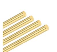 M METERXITY 4-Pack Brass Rod, 5mmx100mm H59 Solid Brass Round Rods for Knife Handle Pins Material Knife Making Supplies/Shaft Pins Crafts/Model DIY, Lathe Rivet Dowel Stock Tube