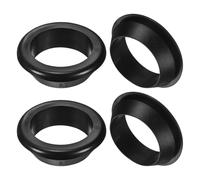 M METERXITY 4-Pack Cable Railing Rubber Grommets, 50mm Drill Hole 40mm ID Eyelet Ring Gasket for Wiring, Wire Cable, Automotive, Metal Cable Railing Post, Car Grommet [Black]