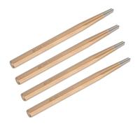 M METERXITY 4-Pack Center Punch 6mm Shank Point, 10x150mm Alloy Steel Center Punch Tool, Impact Resistant Metal Punch Center for Mark/Drilling/Punching/Scribing/Locator/Starting Nail [Golden]