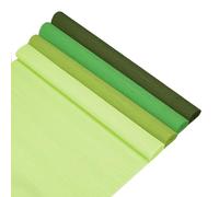 M METERXITY 4-Pack Crepe Paper Rolls, 8.2ft x 20"(LxW) Soft Paper Streamer Sheet, Decorative Craft Streamer, Wide Crepe Paper Sheets for DIY [Light Green, Grass Green, Fruit Green, Green]