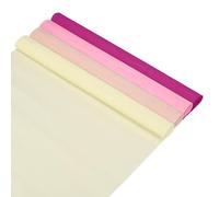 M METERXITY 4-Pack Crepe Paper Rolls, 8.2ft x 20"(LxW) Soft Paper Streamer Sheet, Decorative Craft Streamer, Wide Crepe Paper Sheets for DIY [Cream White, Light Pink, Dark Pink, Rose Red]