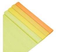 M METERXITY 4-Pack Crepe Paper Rolls, 8.2ft x 20"(LxW) Soft Paper Streamer Sheet, Decorative Craft Streamer, Wide Crepe Paper Sheets for DIY [Light Yellow, Lemon Yellow, Golden Yellow, Orange]