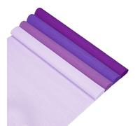 M METERXITY 4-Pack Crepe Paper Rolls, 8.2ft x 20"(LxW) Soft Paper Streamer Sheet, Decorative Craft Streamer, Wide Crepe Paper Sheets for DIY [Lotus Color, Light Purple, Purple, Dark Purple]